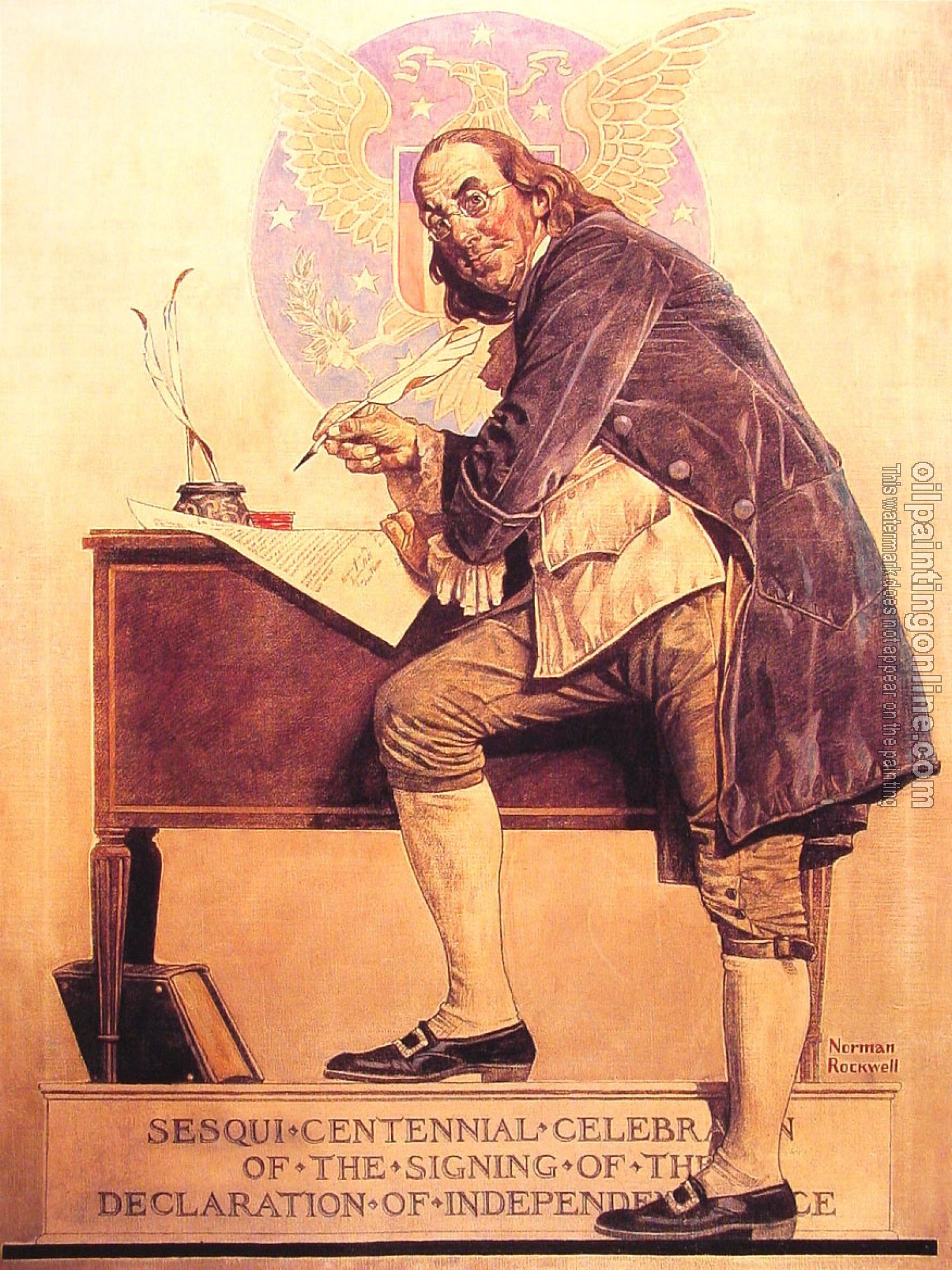 Rockwell, Norman - Ben Franklin's Sesquicentennial